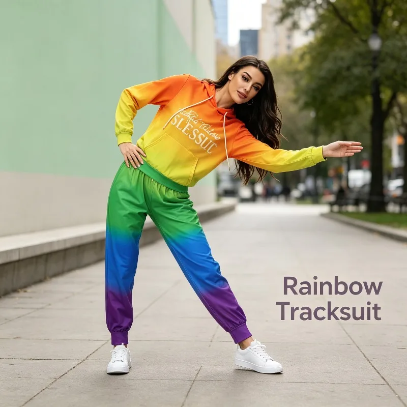 Women's Two-piece Hoodie Gradient Pullover Hoodie Autumn Fashion Casual Home Wear