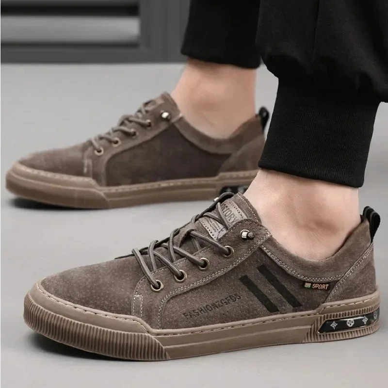 

Men's Leather Casual Shoes 2026 Fashion Outdoor Sneakers Handmade Walking Shoes for Man Comfort Platform Shoes Zapatillas Hombre
