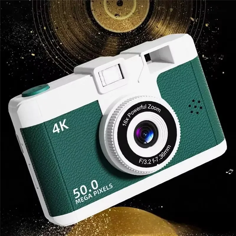 4K Digital Camera Retro Dual Lens Multifunction CCD Instant Thermal Camer For Travel Students Compact Photography