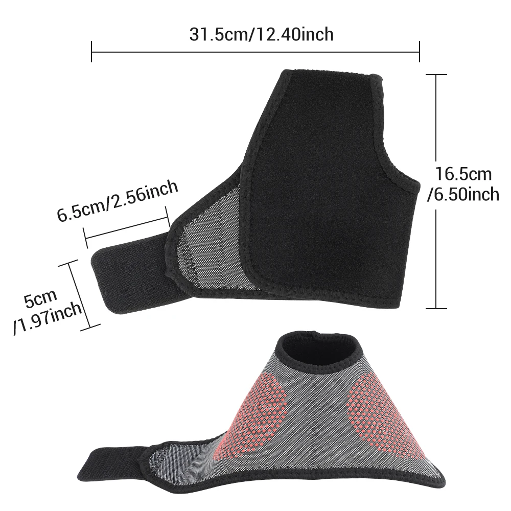 1 Pair Self-heating Ankle Support Protector Brace Wrap Adjustable Ankle Brace Guard Spontaneous Magnetic Therapy Health Care