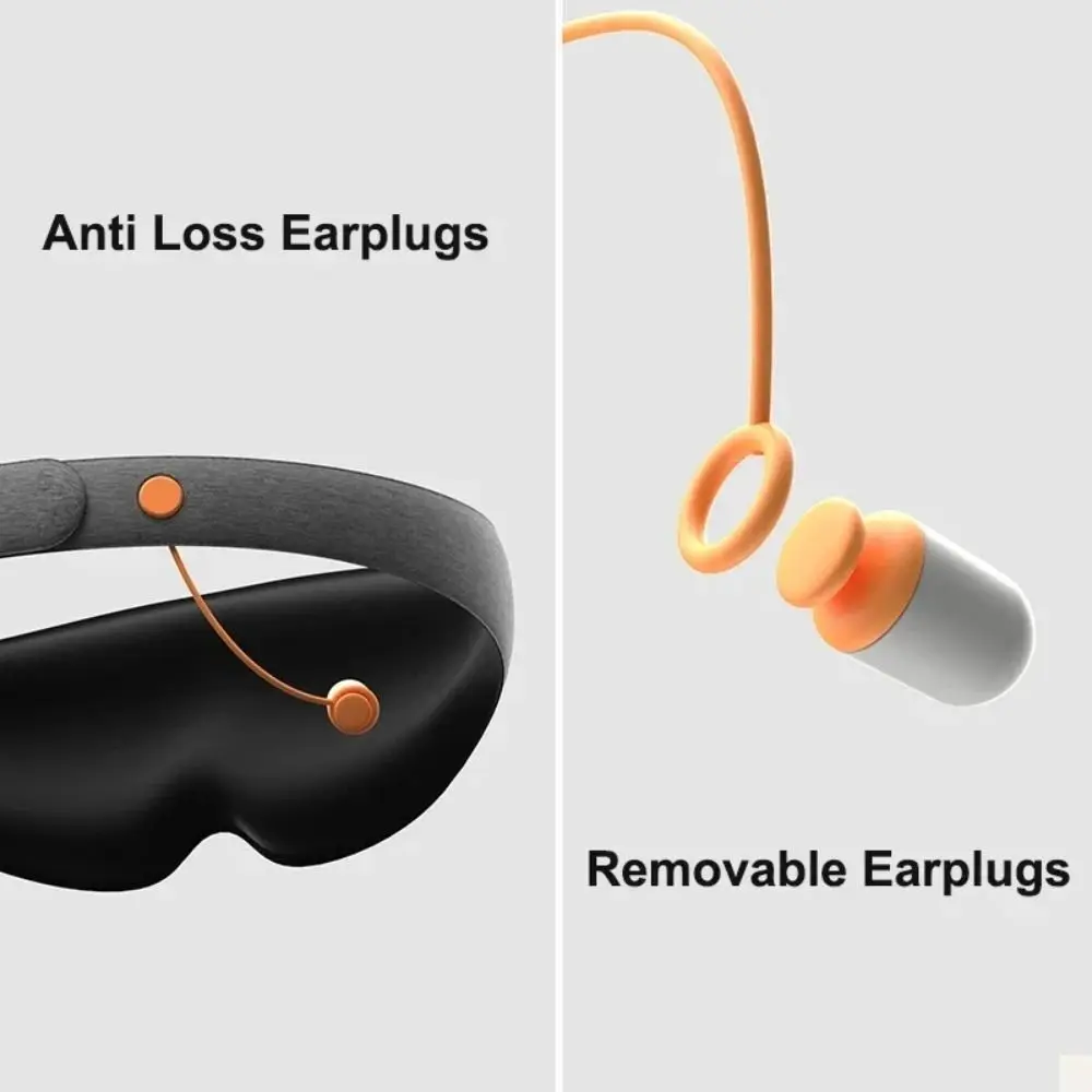 Maschera per il sonno morbida con tappi per le orecchie Isolamento acustico Riduzione del rumore Copri occhi 3D Strumento per il sonno con benda sugli occhi