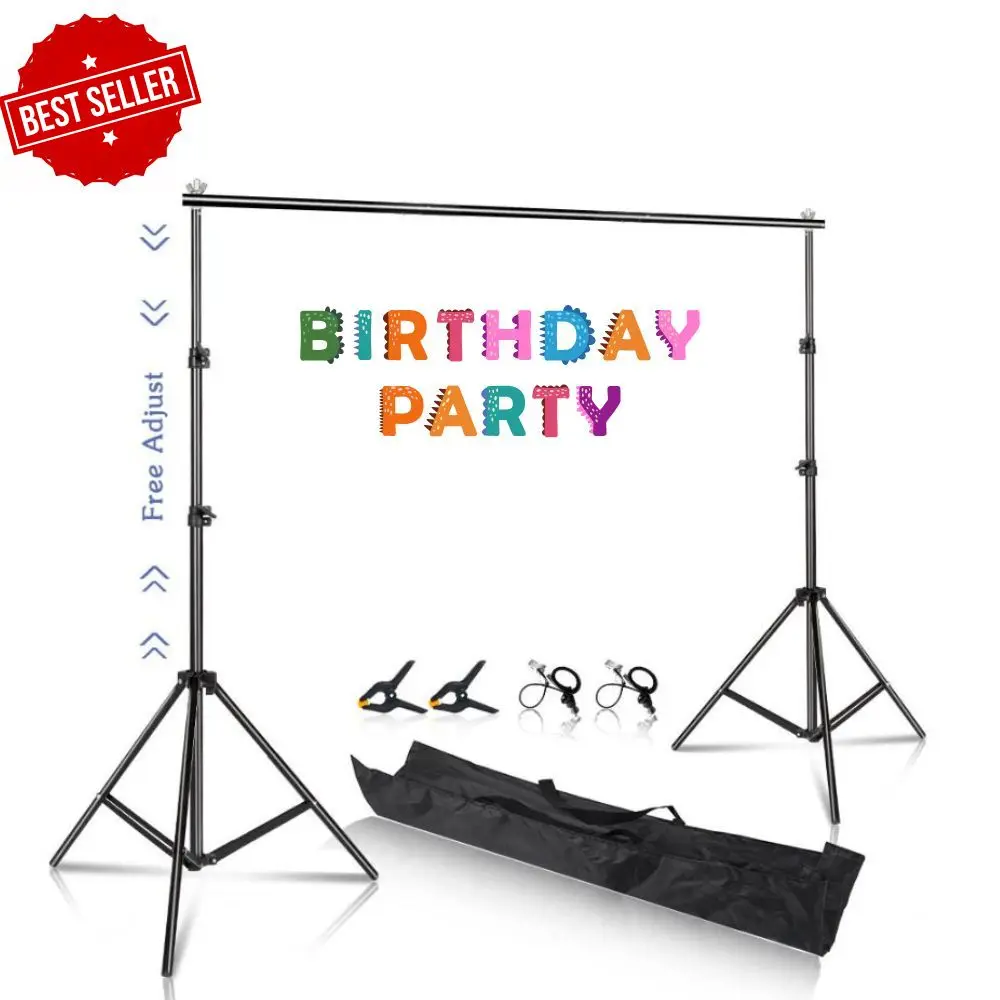 Backdrop Stand Photo Background Support Studio Light Tripod Photography Green Screen Backdrops Birthday ChromaKey Weight Bags