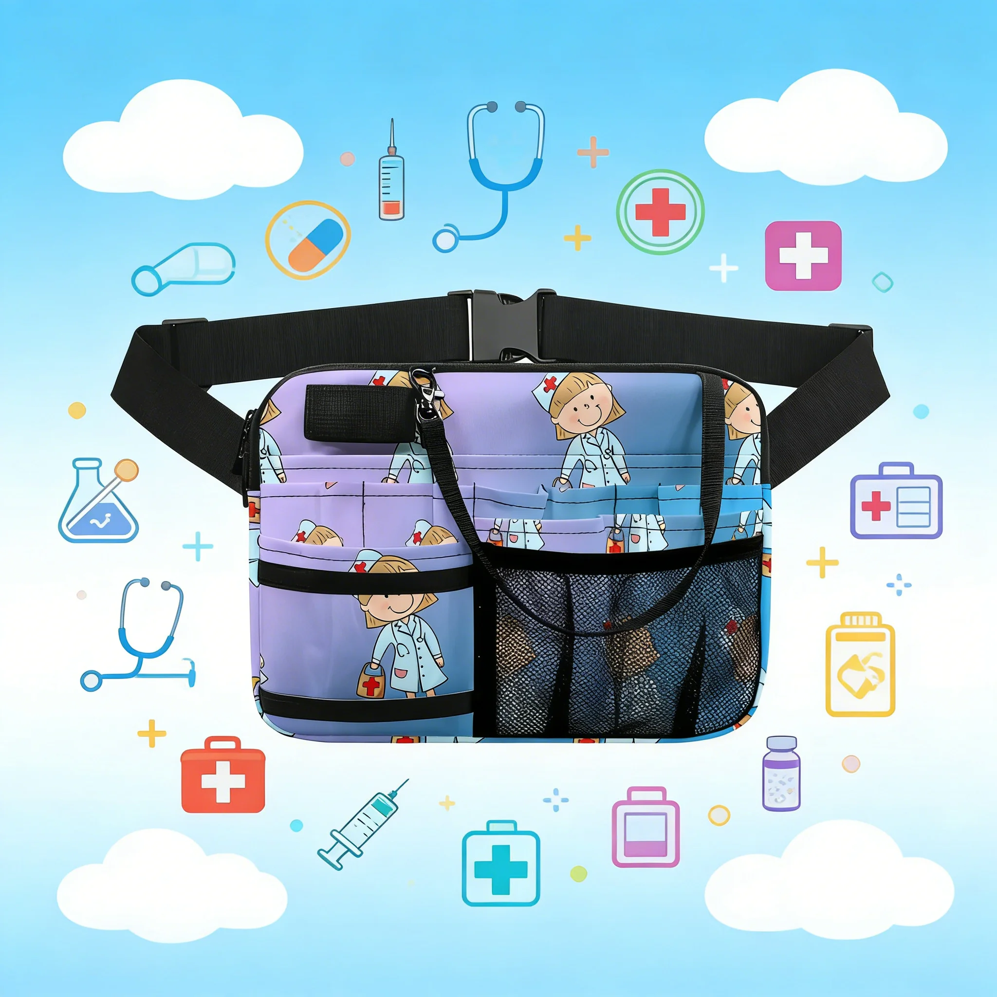 

Поясная сумка медсестры для медицинских принадлежностей на открытом воздухе, органайзер для походов и кемпинга