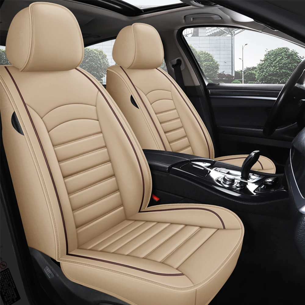 Leather Car Seat Covers for Skoda Fabia Octavia A5 A7 Kodiaq Superb Wagon Rapid Yeti Combi Karop Universal Interior Accessories