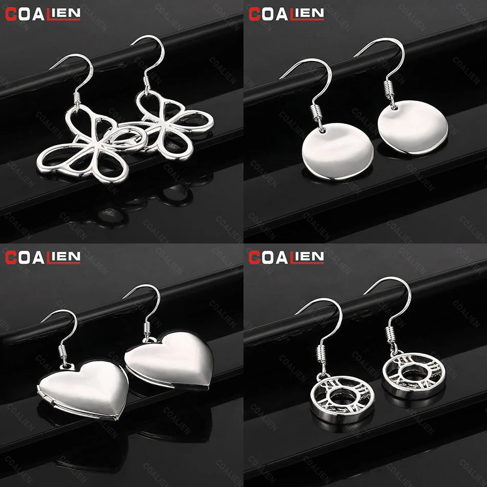

COALIEN 925 Sterling Silver Smooth Round Earrings Women Charm Fashion Engagement Holiday Gift Jewelry