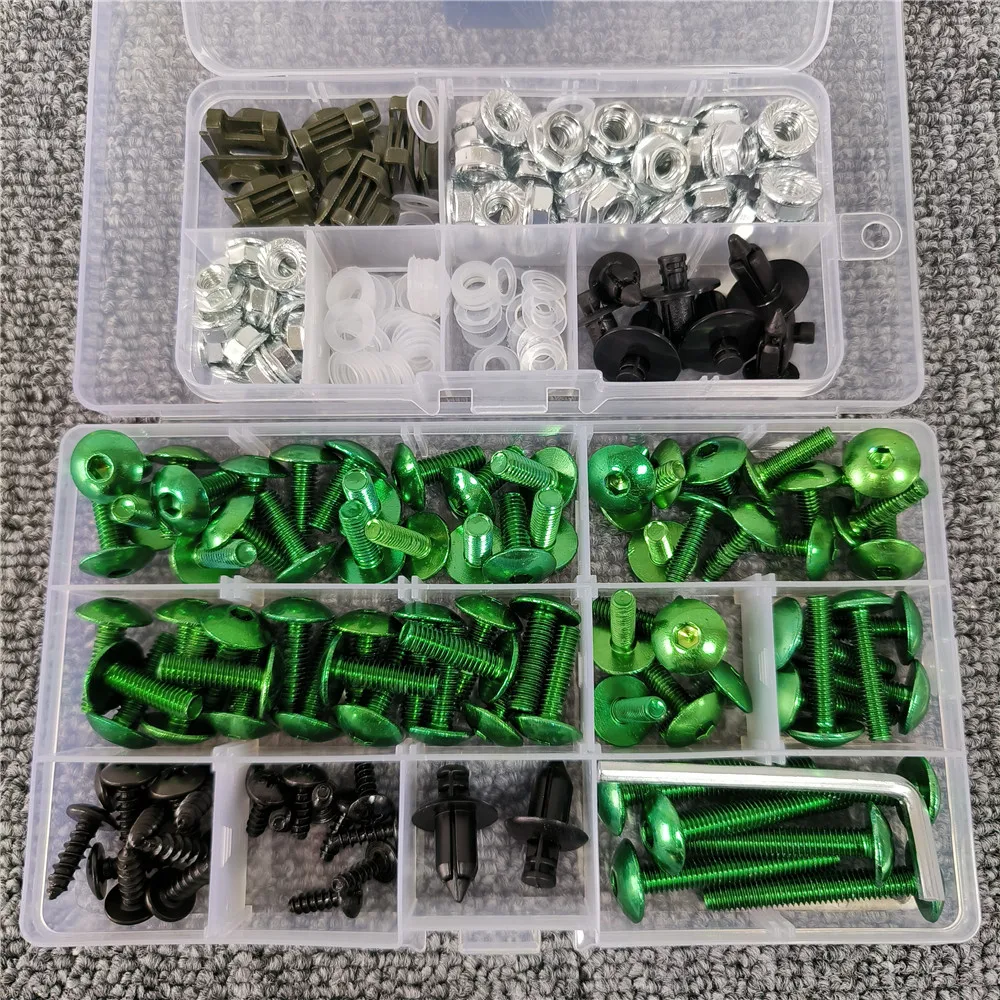 Motorcycle Fairing Bolts Kit For KAWASAKI KX85 KX250F KX100 KSR PRO Bodywork Screw Fit KLX450R KLX250 KLX110 KLR650 S J300
