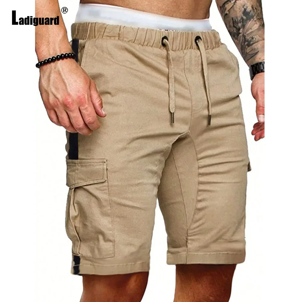2026 New Summer Casual Running Shorts Men Sexy Elastic Wiast Basic Shorts Male Stand Pockets Casual Cargo Short Pants Khaki Gray