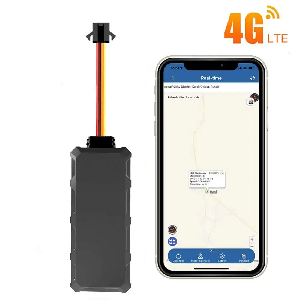 Motorcycle 4G GPS Tracker 4G GPS Tracker Car 9-95V Cut Off Oil Tracker Auto GPS GSM Locator Tracking Device Shock Alarm
