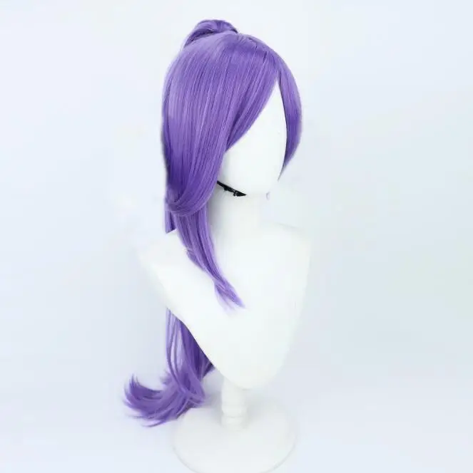 Selen Tatsuki Cosplay Wig Ponytail Wings Ears Purple Long Hair Vtuber Idol Role Play Headwear