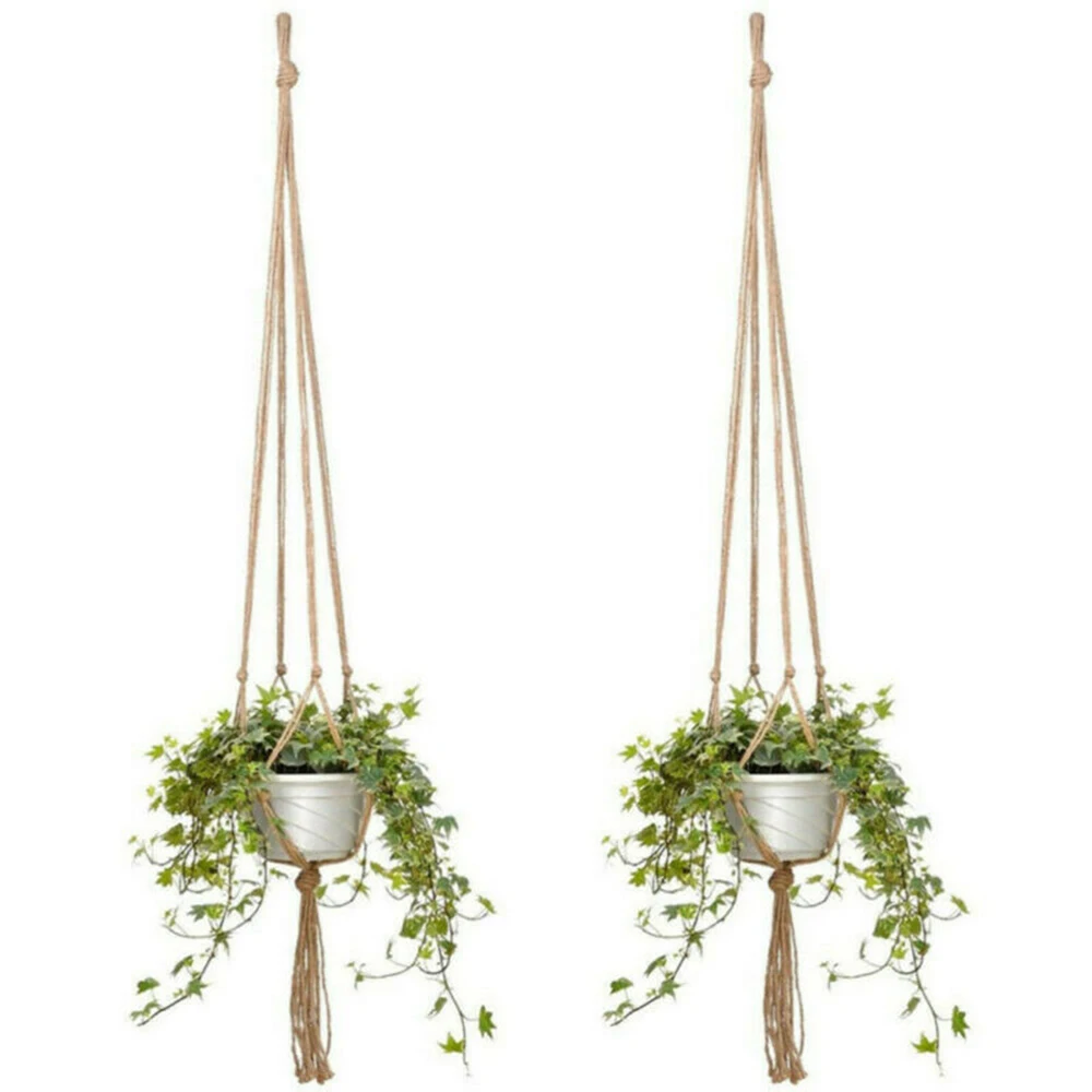 Porte-plante de poche en pot, pièces de plantes en macramé, porte-plante, cintre d'extérieur, jardin de fleurs vintage, 18cm