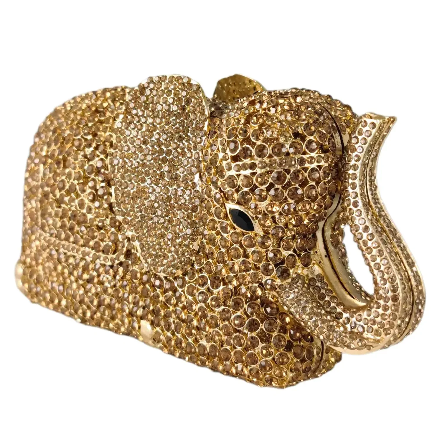 Boutique De FGG (in stock) Women Elephant Clultch Party Cocktail Purses and Handbags Luxury Bridal Rhinestone Evening Bags