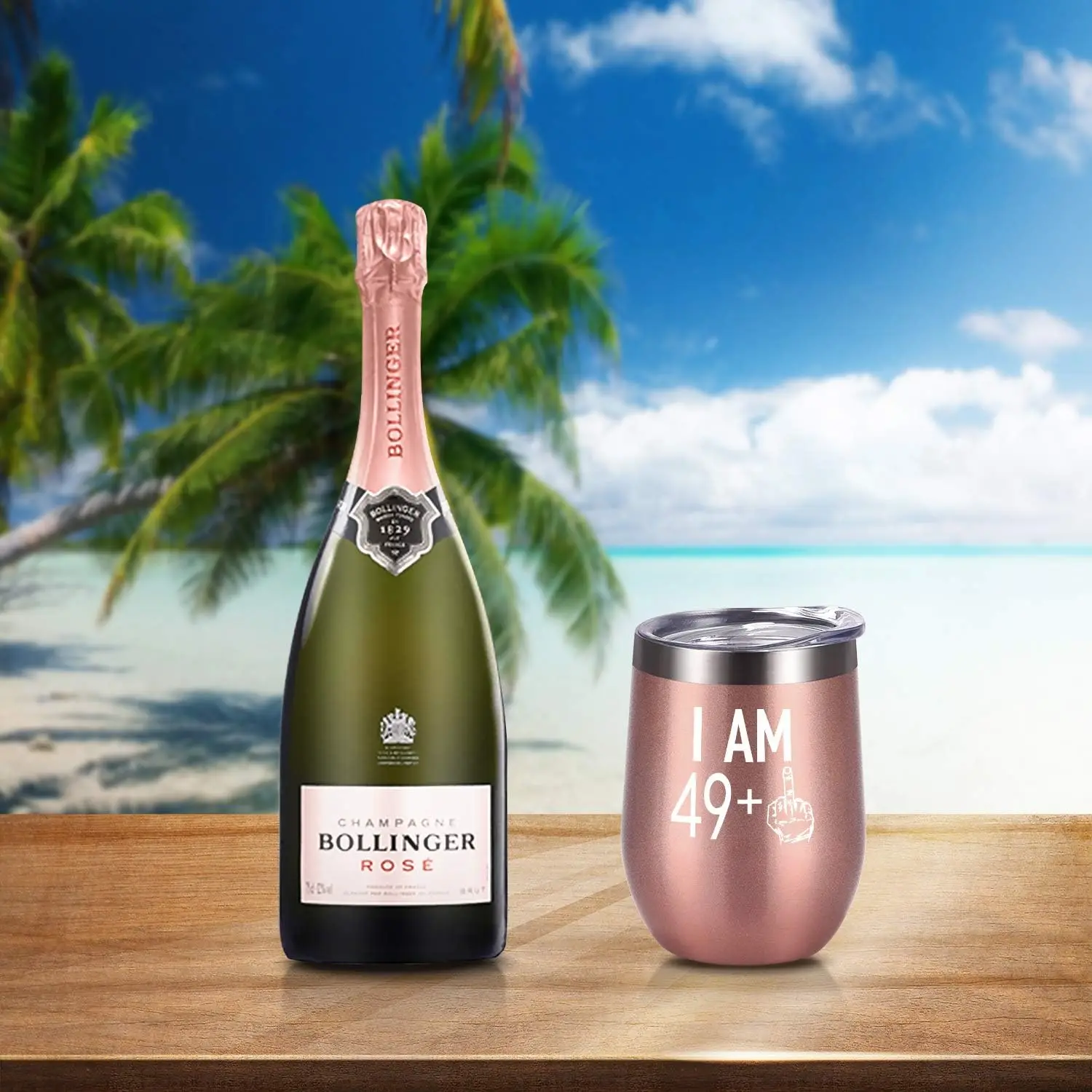 49 Plus One Middle Finger Wine Tumbler Hadiah Ulang Tahun ke-50 untuk Wanita, Ide Hadiah Tumbler Lucu Berusia 50 Tahun untuk Istri Sahabat Terbaik