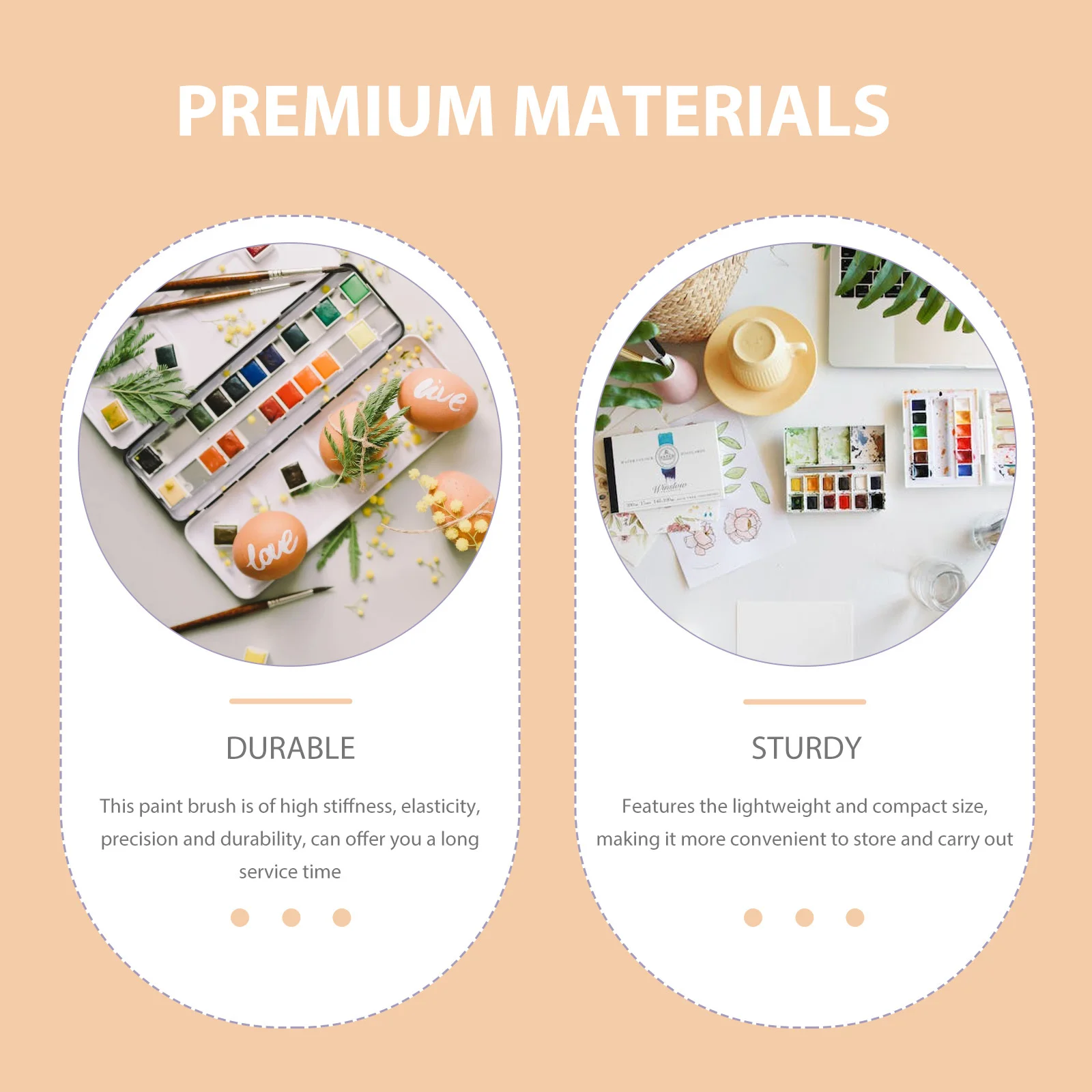 3 قطع من فرش الرسم الزيتي مجموعة فرش الرسم الاحترافية للفنانين المائي من الأكريليك جدار الفن المحمول المقاوم للاهتراء #1