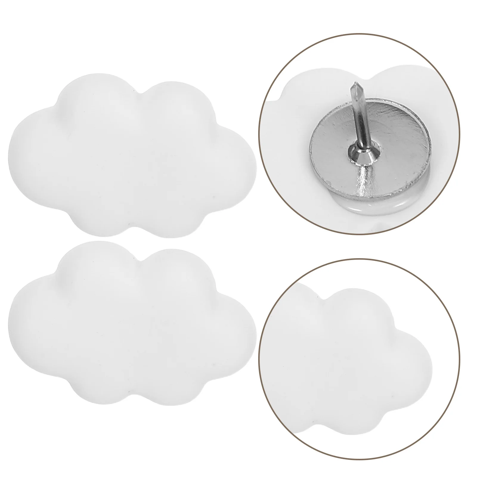 10 قطعة الإبهام الإبداعي لطيف سحابة الراتنج دفع دبابيس الأبيض المسامير الزخرفية للوحة الإعلانات الفلين جدار مكتب المنزل المدرسة DIY بها بنفسك #1