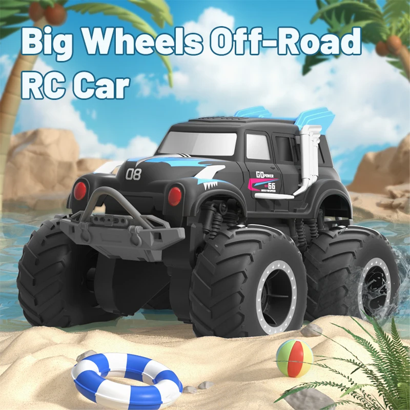 Water Land Mode Rc Car Boys Toy Remote Control Climbing Stunt Truck Big Wheel Off-Road Vehicle Children Gfit Electric Toys Model