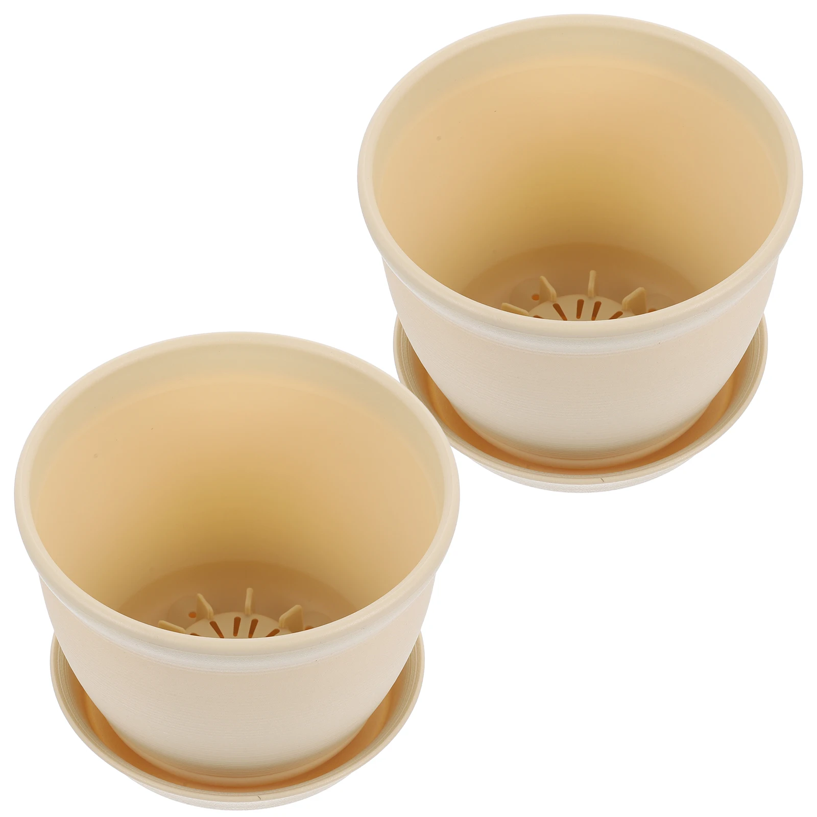 

2 Sets Tray Thickened Flower Pot Decorate Flowerpot Planter Pots for Indoor Plants