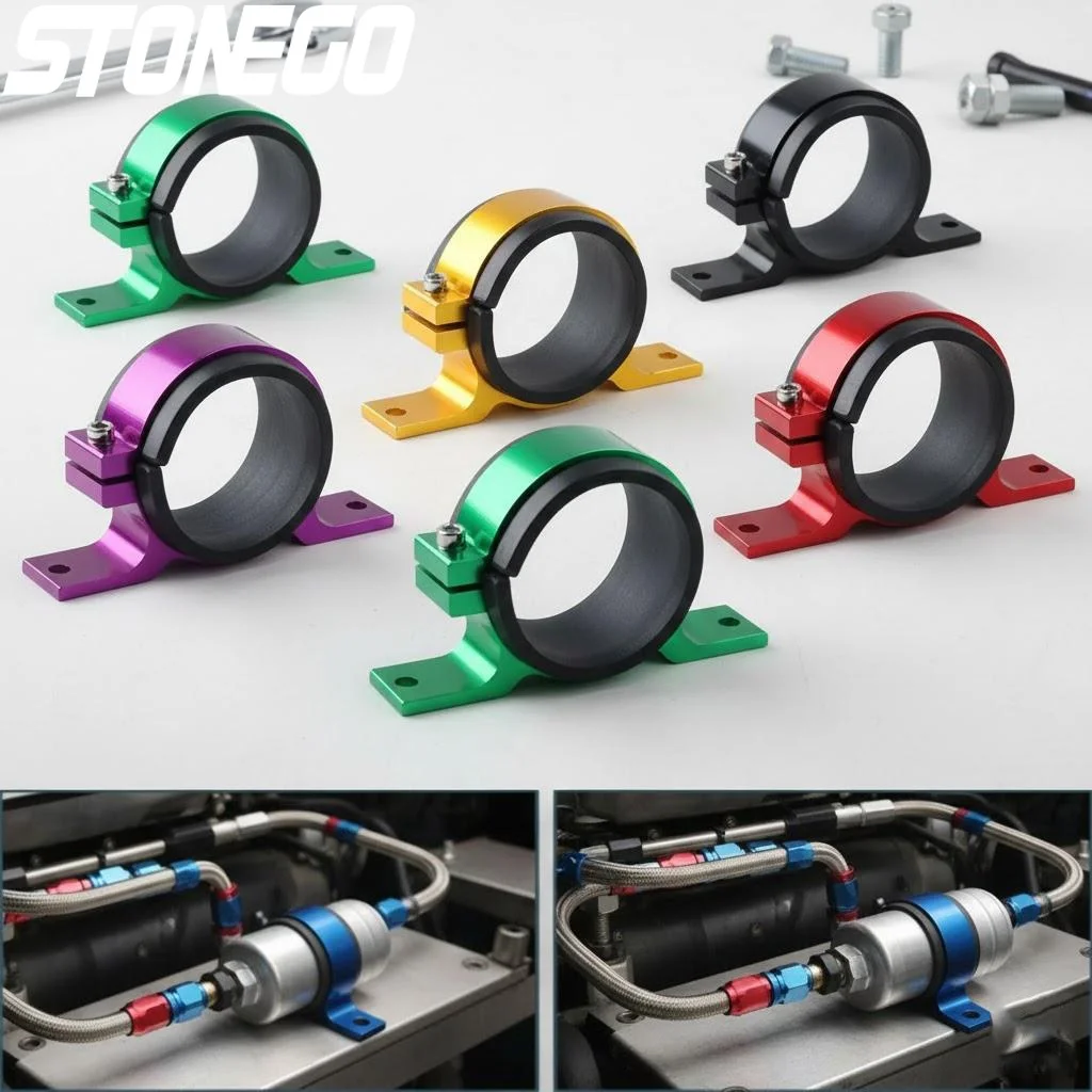 

50mm Aluminum Oil Pump Bracket Universal Fit Lightweight Durable Auto Steering Pump Accessories