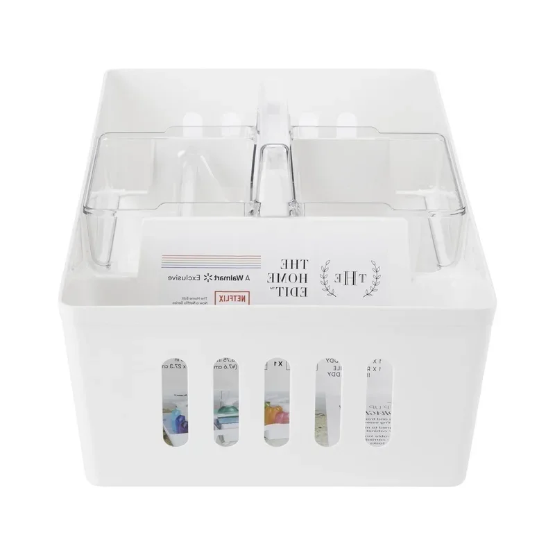 

XL 2-в-1 Cleaning Caddy Органайзер для хранения Съемная внутренняя вставка Чистящие средства Jumbo Салфетки Большие бутылки под шкафом
