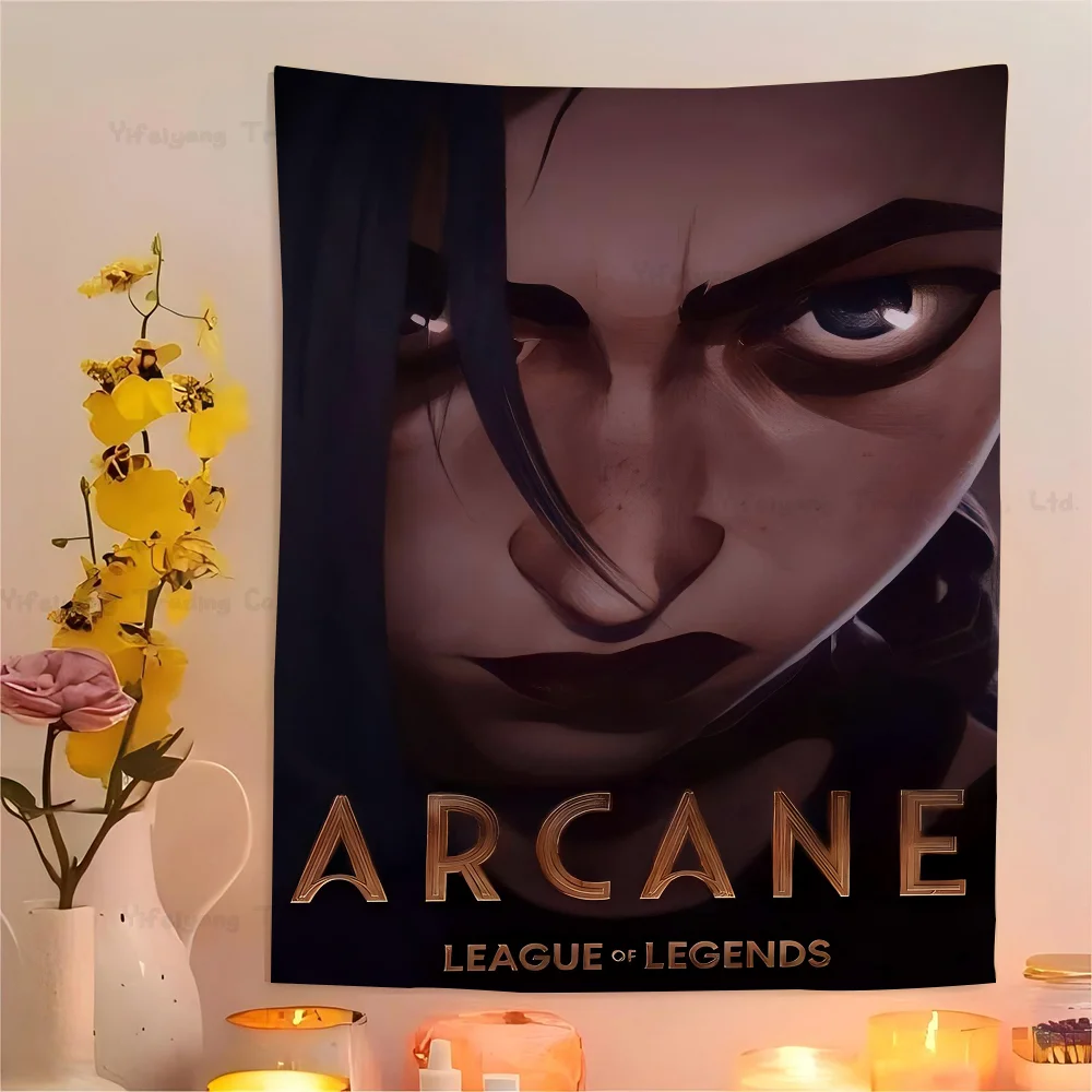 Arcane League Of Legends Cartoon Tapestry Wall Hanging Decoration Household Home Decor