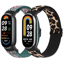 Naylon Döngü Kayışı Xiaomi Akıllı Bant 9 8 Kordonlu Saat Yedek NFC Elastik Bileklik Xiaomi Akıllı Bant 9 8 Correa Bilezik