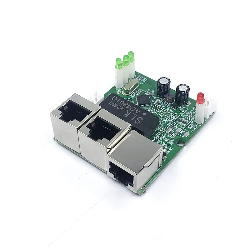 미니 PCBA 4 포트 네트워크 미니 이더넷 스위치 모듈, 번개 보호, 정전기 방지 4KV, 10 Mbps, 100Mbps, 5V, 12V, 15V, 18V