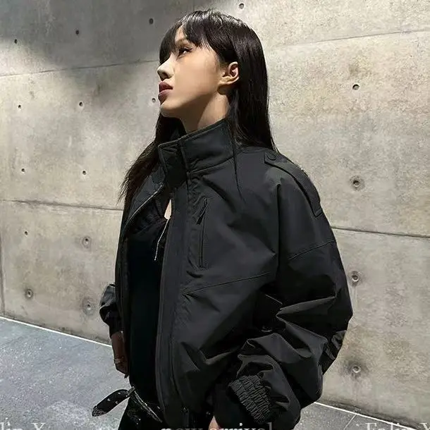 Spring Autumn 2027 New American Jacket Women's Retro Short Coat Women's Fried Street Trend Outwear Design Feels Foreign Overcoat