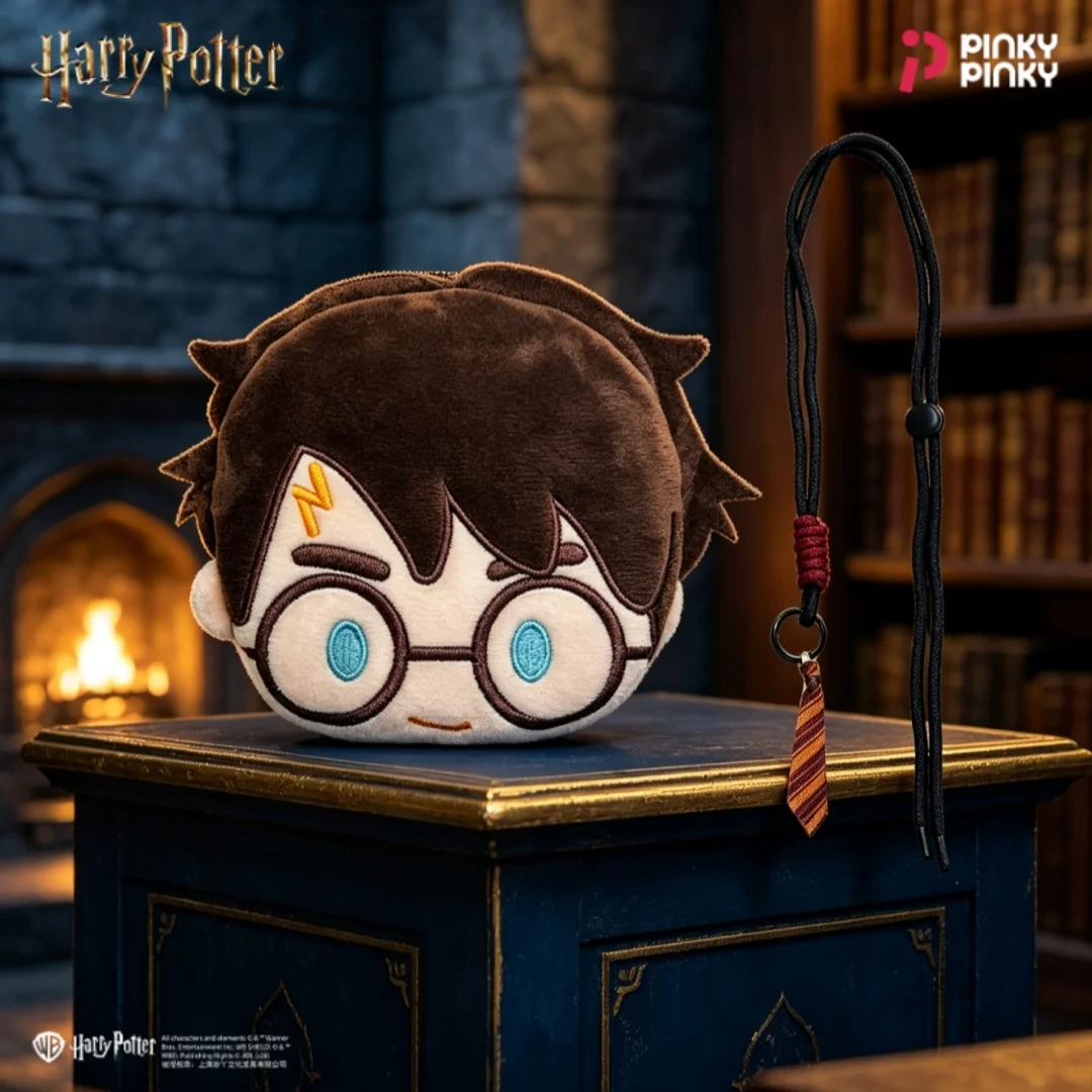 Pinky Harry Potter Plush Storage Pouch Blind Box Cute Character Coin Purse for Daily Halloween Birthday Gift for Students Girls