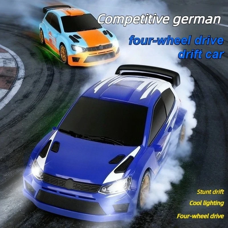 New Q233 1/24 Scale RC 4WD Remote Control Rally Car with 2.4G Remote Controller and Cool Lights Remote Control Toy Model