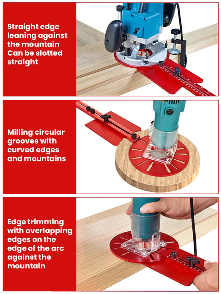 Engraving Machine Cutting Circular Guide Bracket Base Woodworking Universal Milling Groove Bracket Base Router Circle Cutter Jig