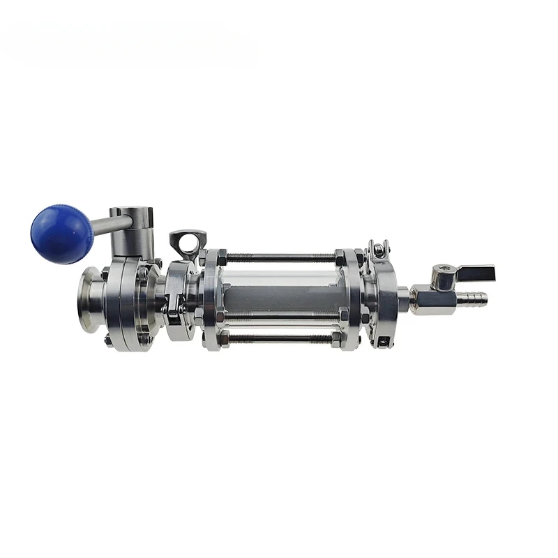 

1.5"Tri Clamp Sight Glass Inline Stainless Steel Aeration Carbonation Stone ，With butterfly valve switch Beer Oxygenation device
