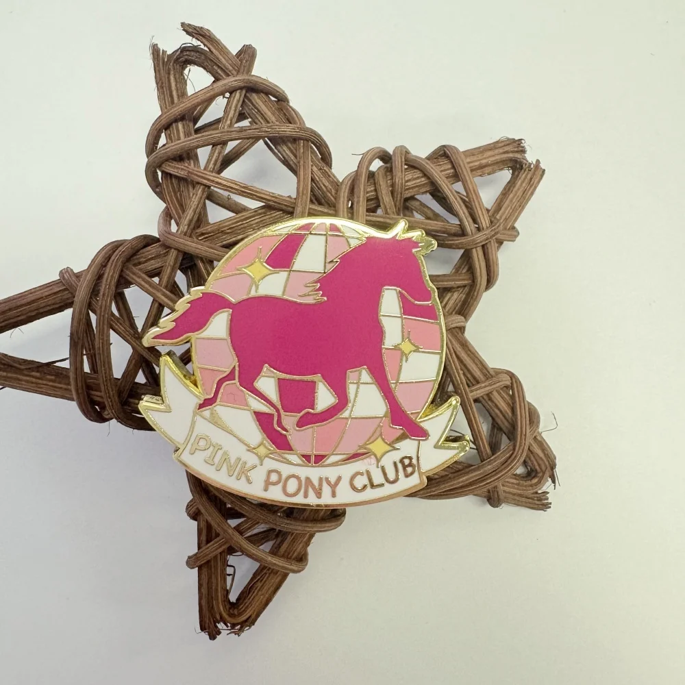 Pink Pony Club Disco Ball Enamel Pin Queer Culture Chappell Roan Music Badge Creative Jewelry Fans Collection Souvenirs Gift