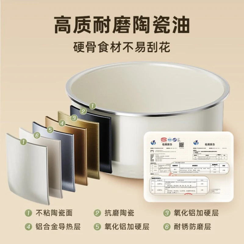 4L قدر الضغط الكهربائي المنزلية مزدوجة الداخلية وعاء قدر الضغط متعددة الوظائف الذكية حساء وعاء تسخين كهربائي جهاز طهي الأرز