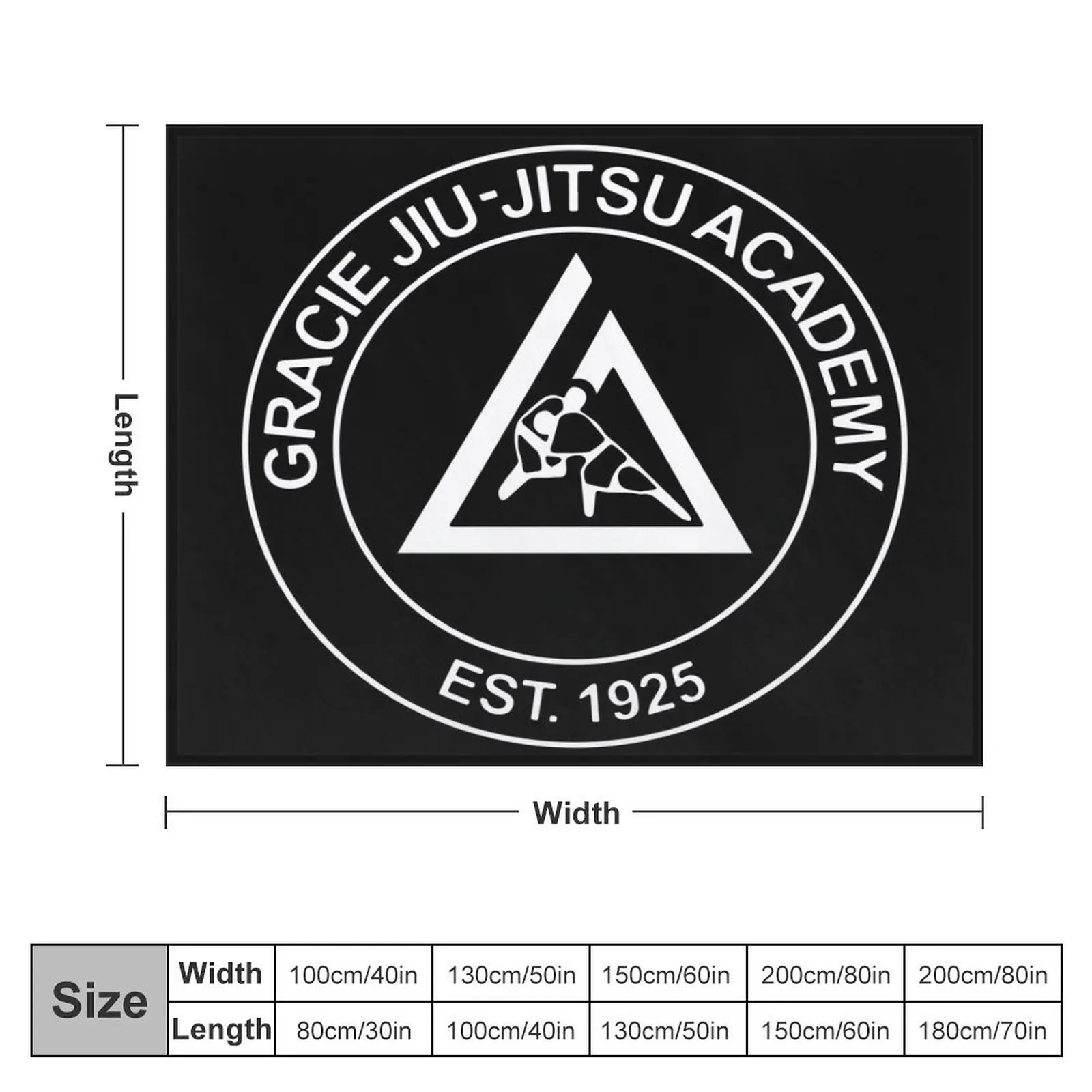 Gracie Jiu Jitsu Throw Blanket Thin Shaggy Flannel Blankets