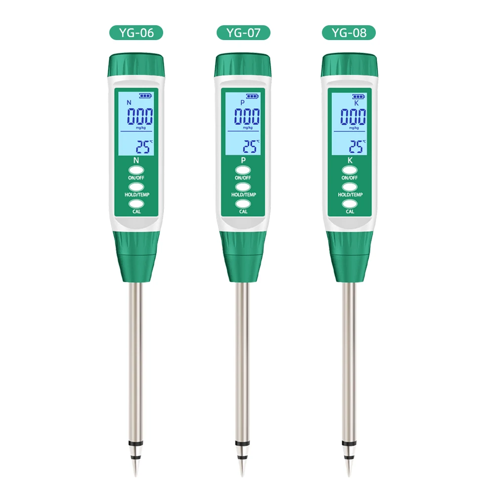 Yieryi Garden Soil NPK Analyser Meter Digital Soil Nitrogen Phosphorus Potassium Detector Fertility Tester Kit for Farm Lawn