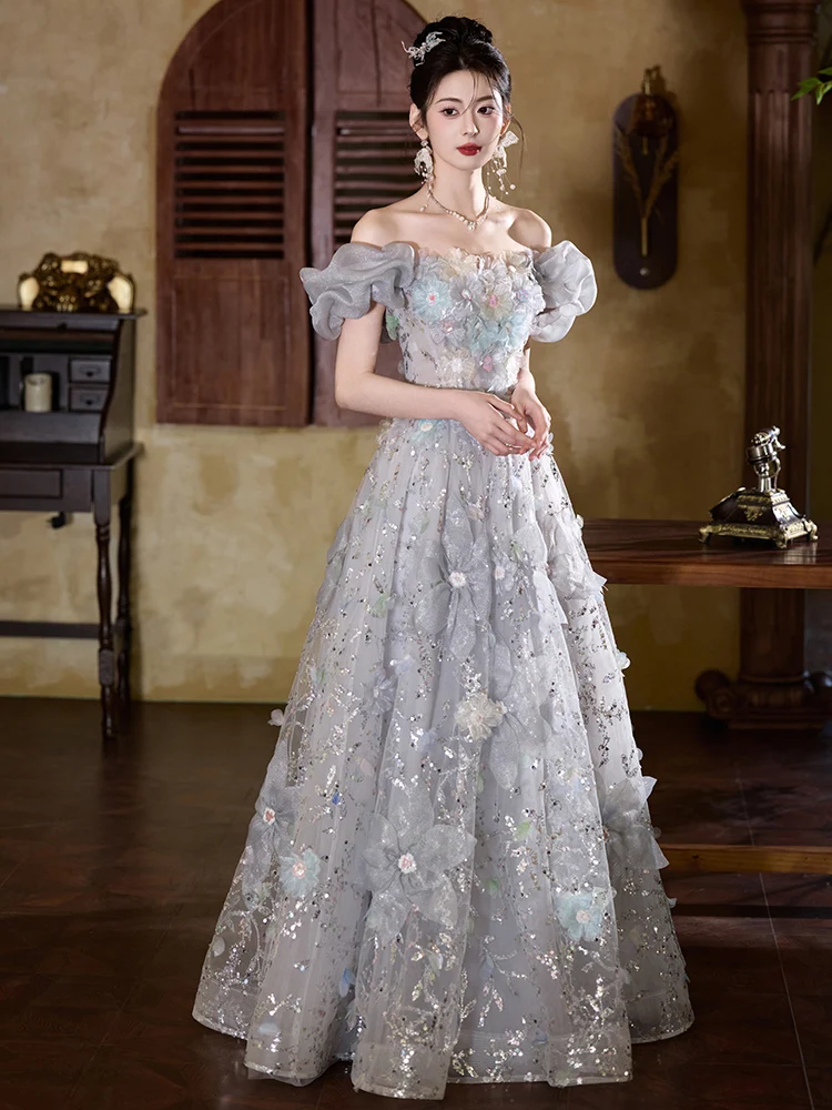 Ele Princ Dr for Women's Birthday Par Banquet Host فستان سهرة للفتيات أنيق كوري Sle مصنوع يدويًا