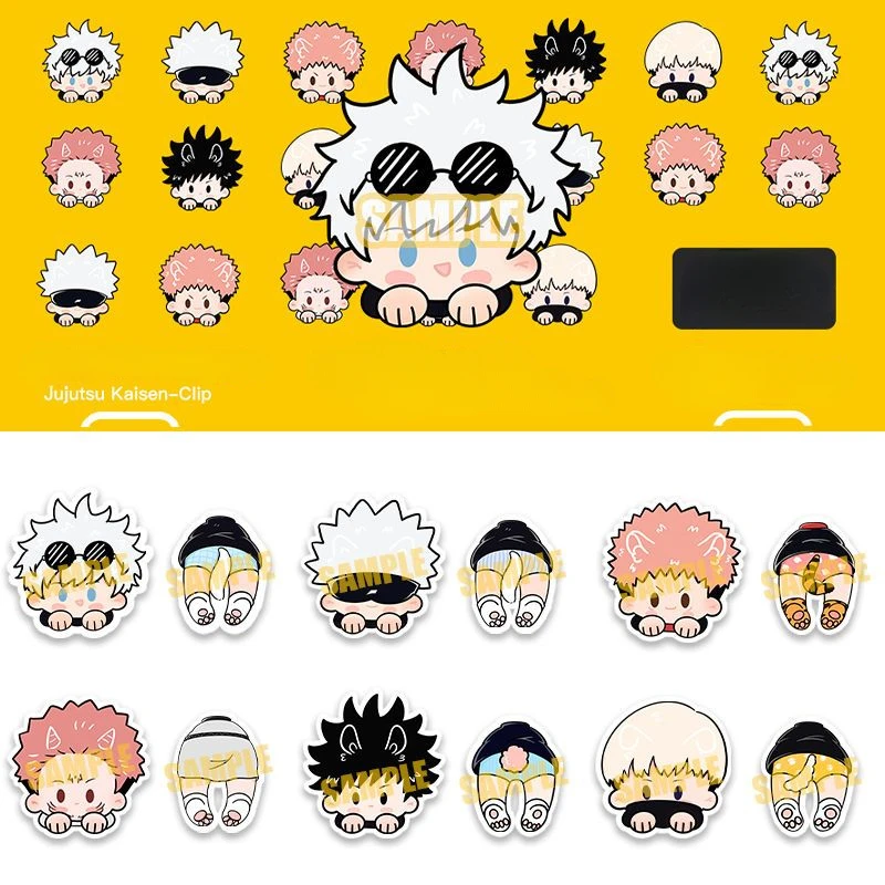 Jujutsu Kaisen Satoru Gojo Yuji Itadori Ryomen Sukuna Clip Anime Peripheral Cute Cartoon Handbook Clip Kawaii Diy Accessories