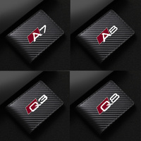 Carbon Fiber Car Driver License Bag ID Card Holder Wallet Credit Card Bag For AUDI A3 A4 A5 A6 A7 A8 Q3 Q5 Q7 Q8 Car Accessories