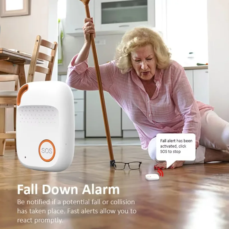 

Senior Telecare Wearable Pendant Geofence Fall Alert SOS Emergency Alarm 24/7 GPS Tracking Device for Alzheimer's Patients