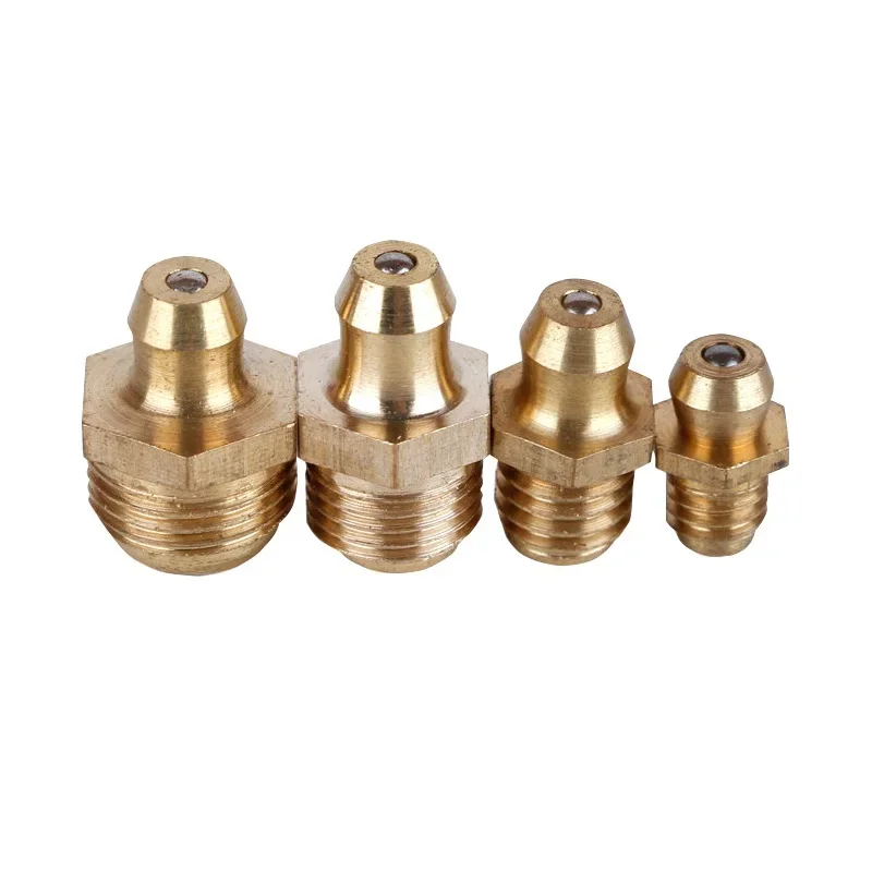 Brass nozzle excavator forklift oil gun oil injection elbow straight nozzle M6 M8 M10 M12 M14 M16