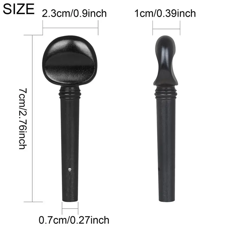 XSXS-أوتاد ضبط الكمان 4 قطع من خشب الأبنوس لملحقات أدوات سلسلة كمان 4/4 أجزاء الكمان المستقبلون #6