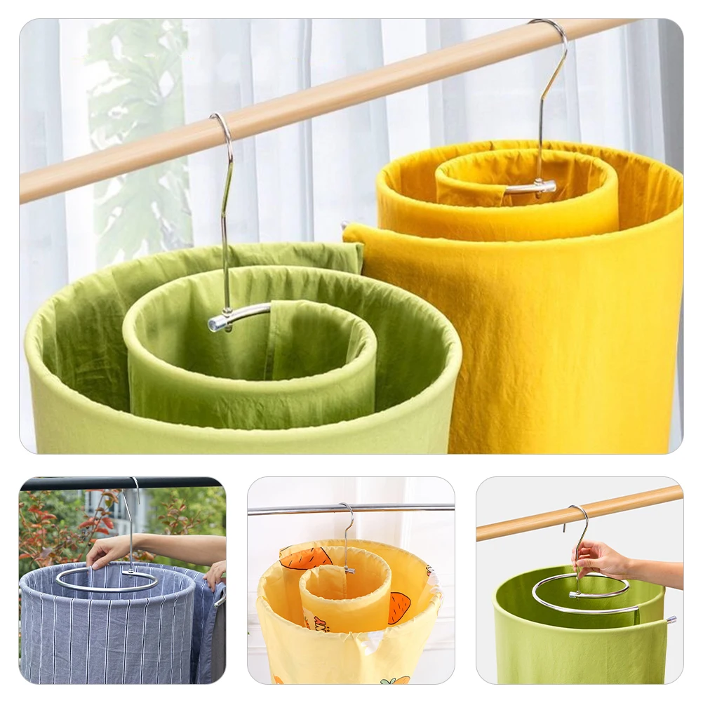 

Stainless Steel Drying Rack Balcony Hanger Blanket Holder Quilt Sturdy Laundry Hanging Space-saving Lightweight