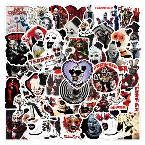 60Pcs Terrifier Halloween Graffiti Stickers Waterproof for Phone Luggage Water Bottle Skateboard Decoration