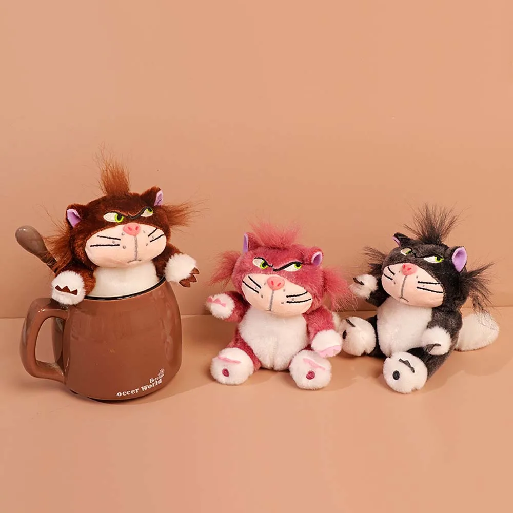 12cm Kawaii Disney Lucifer Plush keychain Doll Bag Pendant Cute Plush Stuffed Toys Backpack Pendant Birthday Gifts For Children