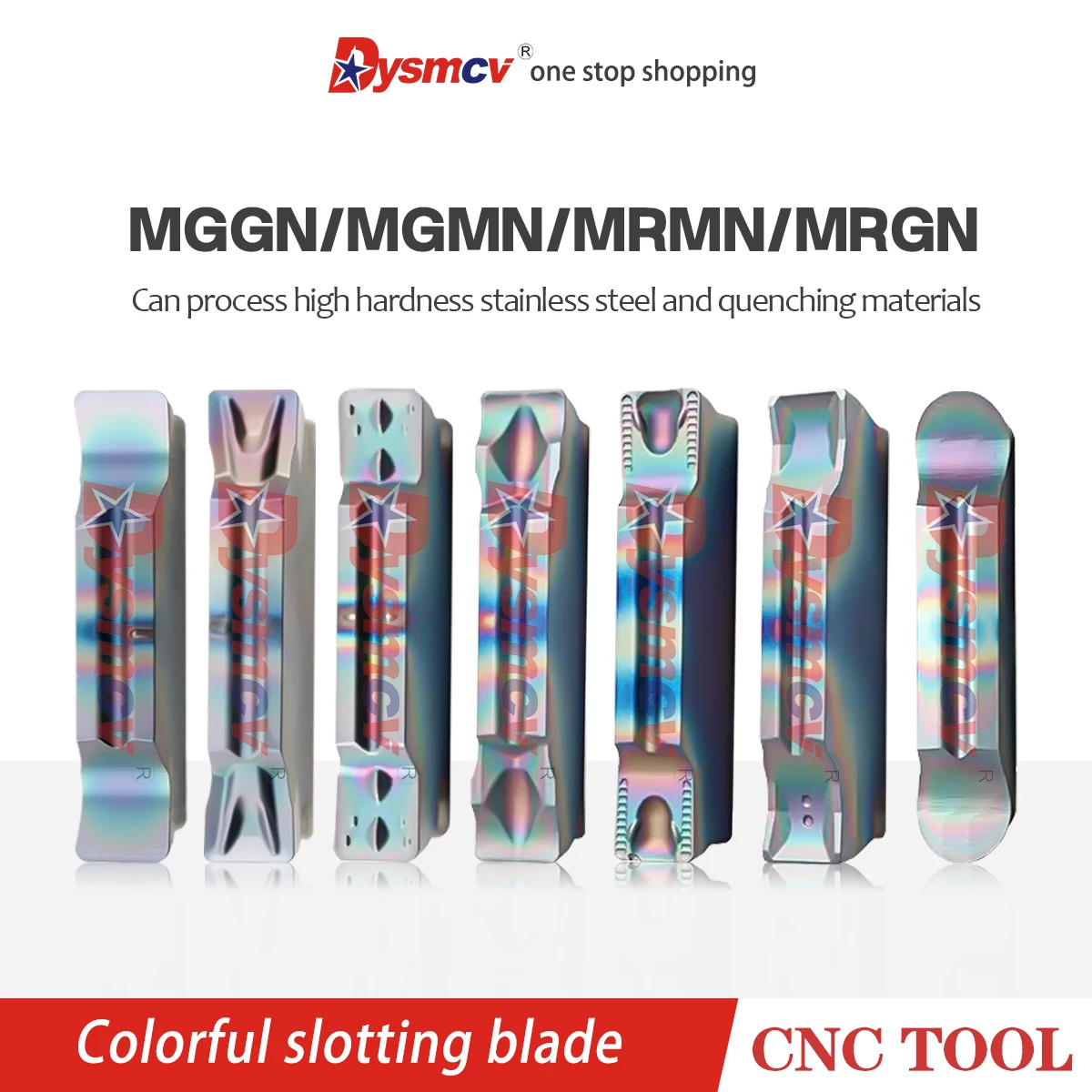High Hardness Seven Color Quenched Steel Special Turning ToolMGGN MGMN MRMN MRGN CNC Machining Center Lathe Groove Cutting Blade