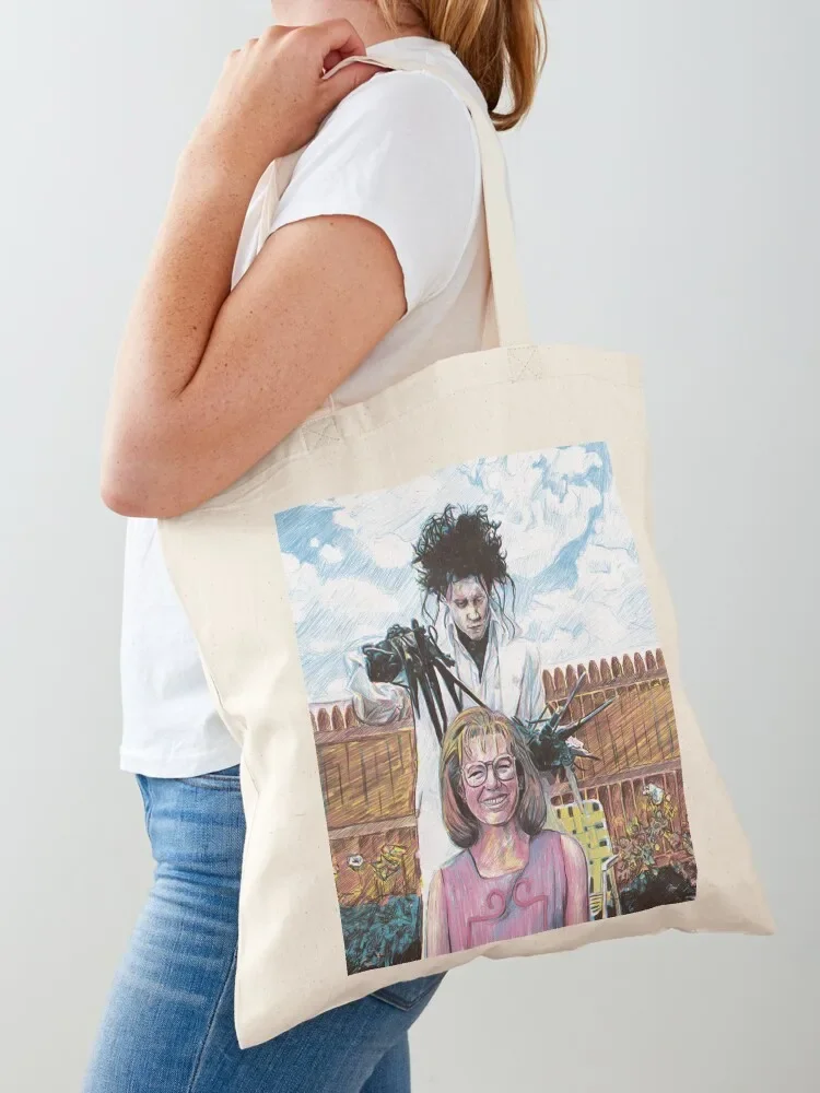 Edward Scissorhands Tote Bag cute tote bag woman shopping bag Cloth Shopper handbag