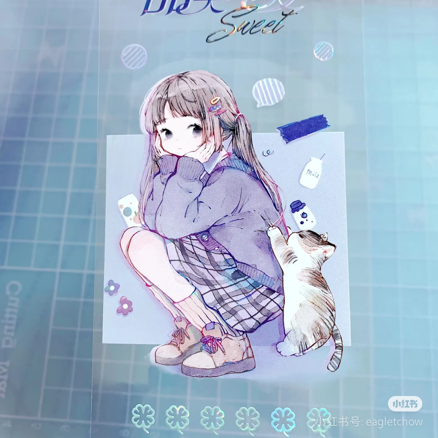 الأسهم واضحة لطيف الفتيات Kawaii اخفاء اشي لامعة شريط PET #1