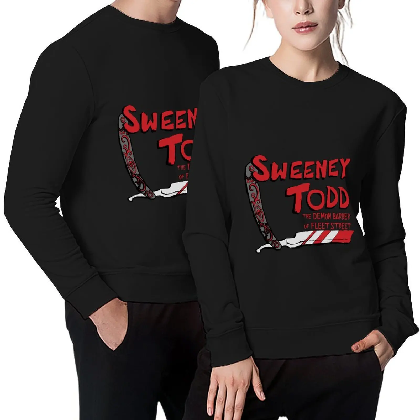 

Sweeney Todd Title Print Pullover men's autumn clothes mens clothes tracksuit blouse pullover