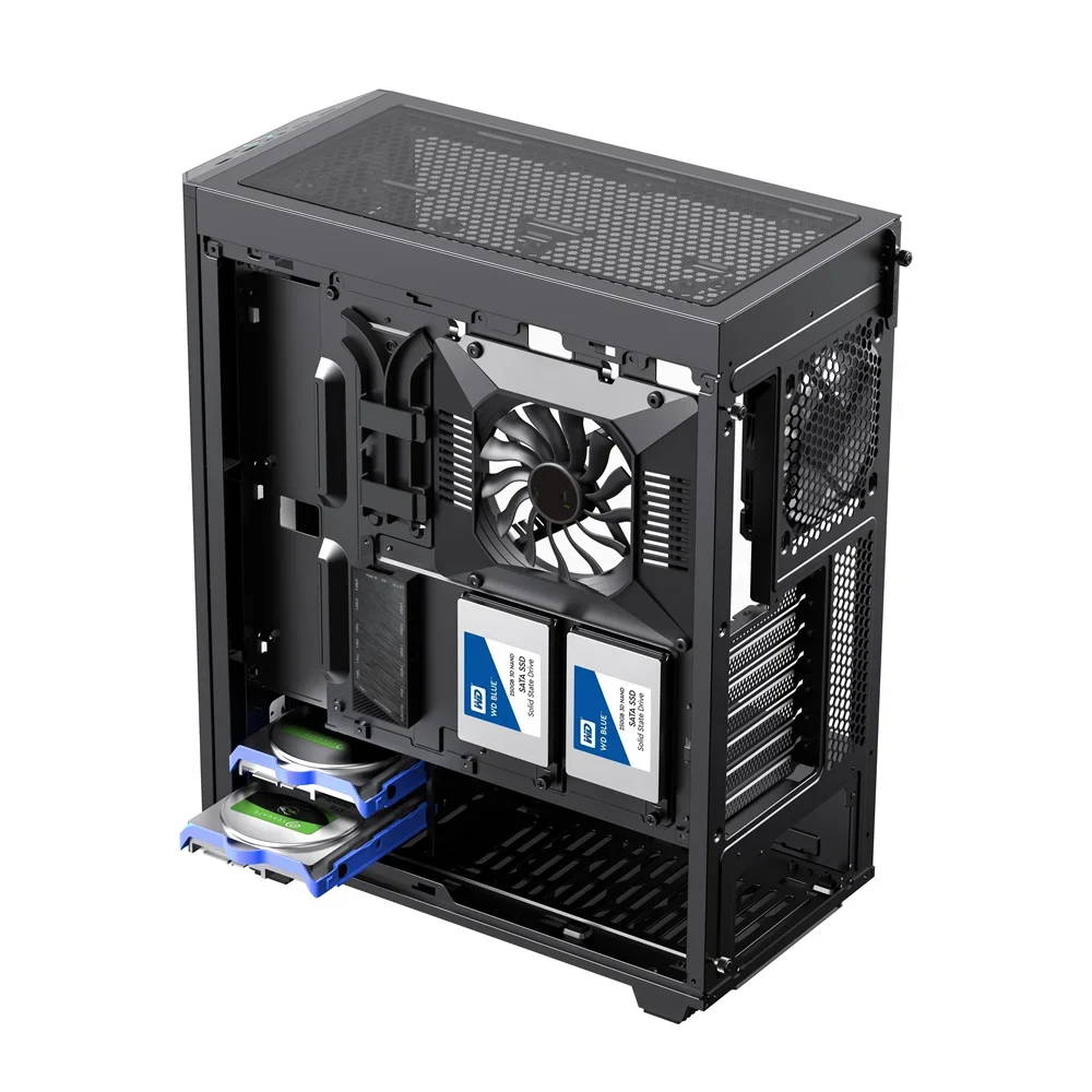 Ventilador de resfriamento de CPU RGB para computador de jogos ATX E-Sports Case com dissipação de calor para invólucro de desktop