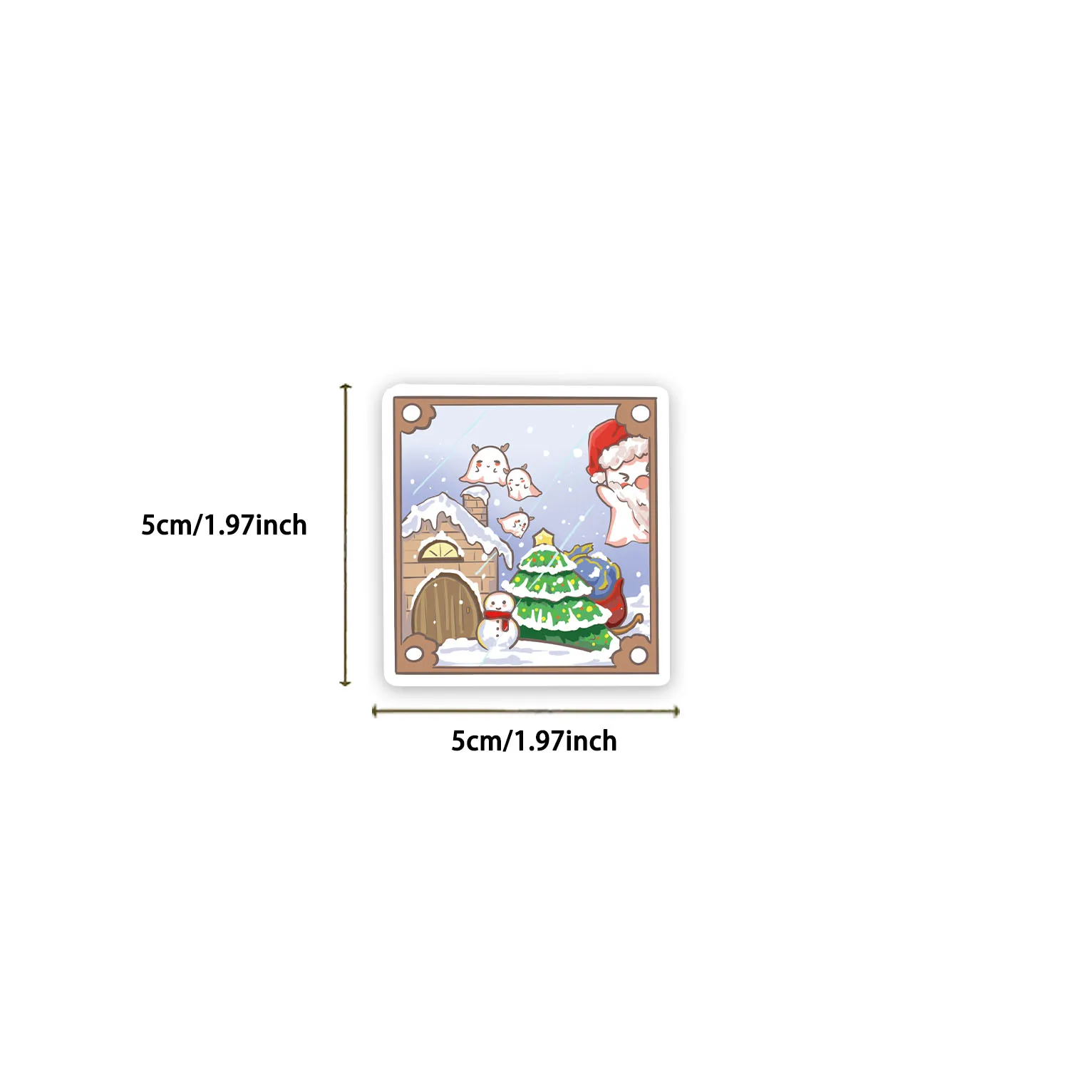 สติกเกอร์ลายผีคริสต์มาส 50 ชิ้น สำหรับตกแต่งเคสมือถือ แล็ปท็อป กระติกน้ำร้อน ของเล่น