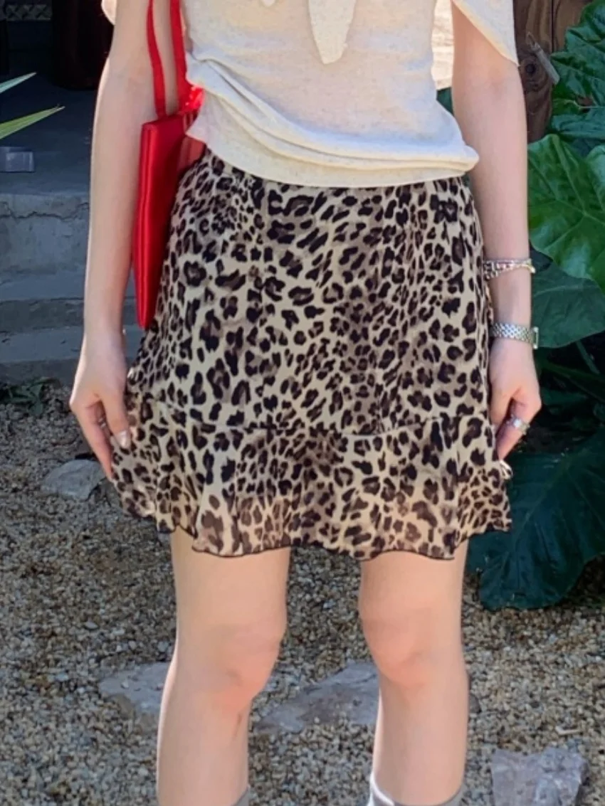 

Alien Kitty Retro Mini Skirts Leopard Women Sexy Camping Summer 2026 Chic Party New Slim All Match Daily Mujer High Street